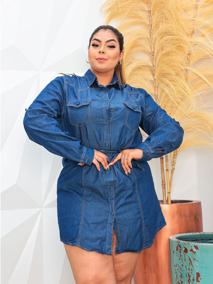 Vestido de Jean con Mangas👗😍